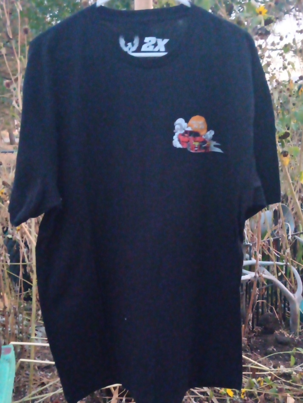 Black Graphic Crew Neck T-Shirt -